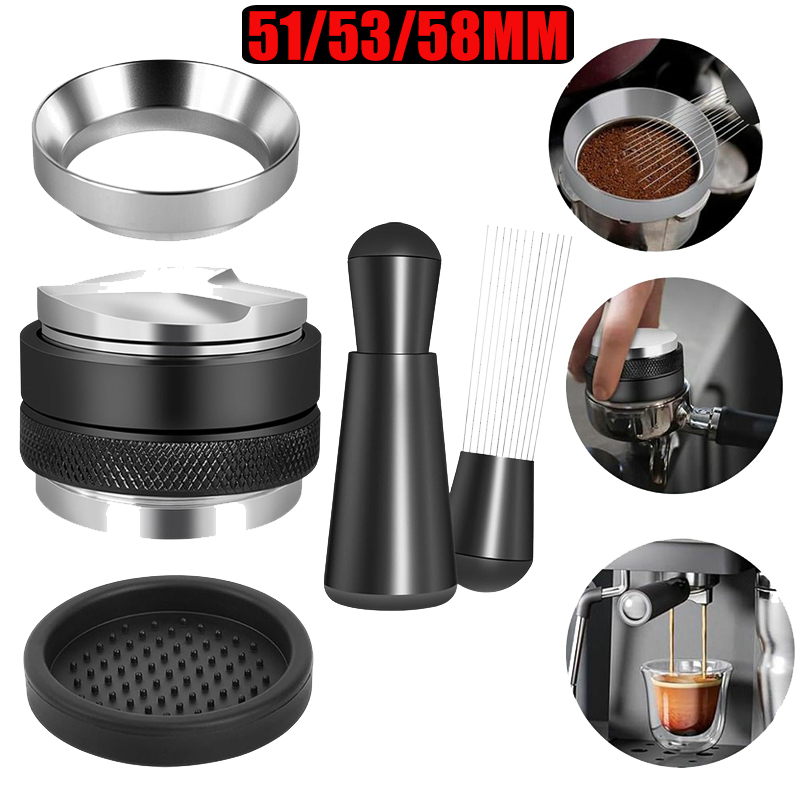 Coffee Tamper Leveler - 5Pcs Espresso Accessories Kit Coffee Distributor