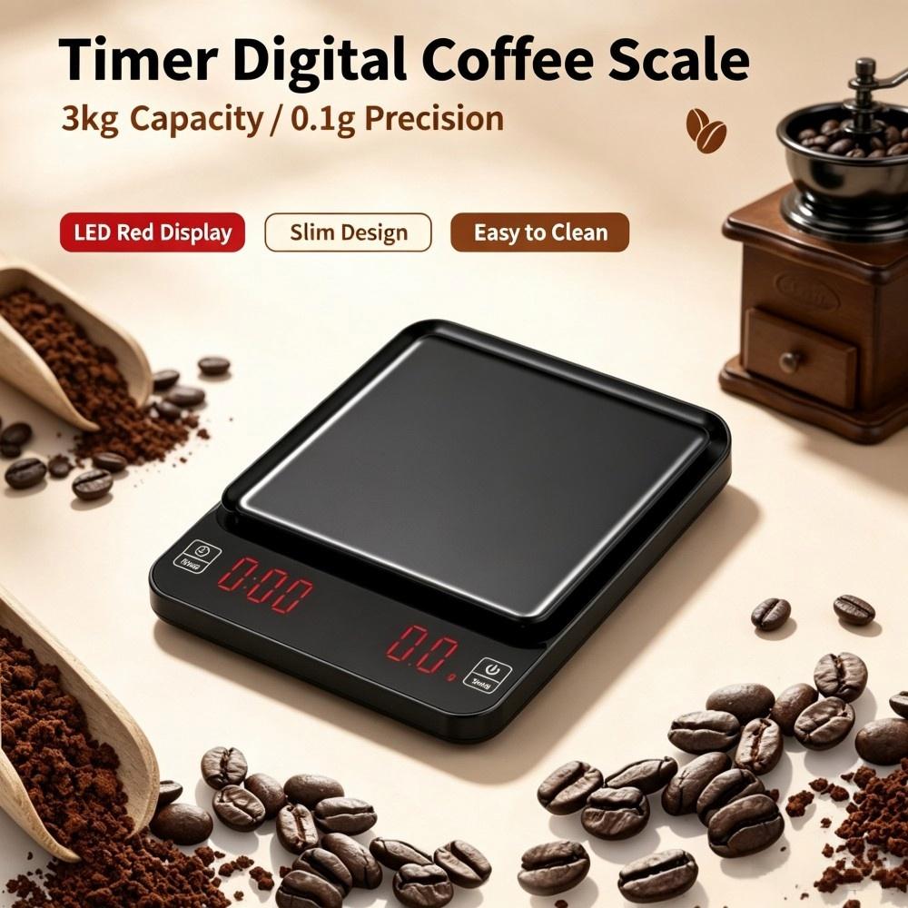 Coffee & Tea - Pastry Góc Xanh - 3kg/0.1g High Precision Digital Coffee Scale,