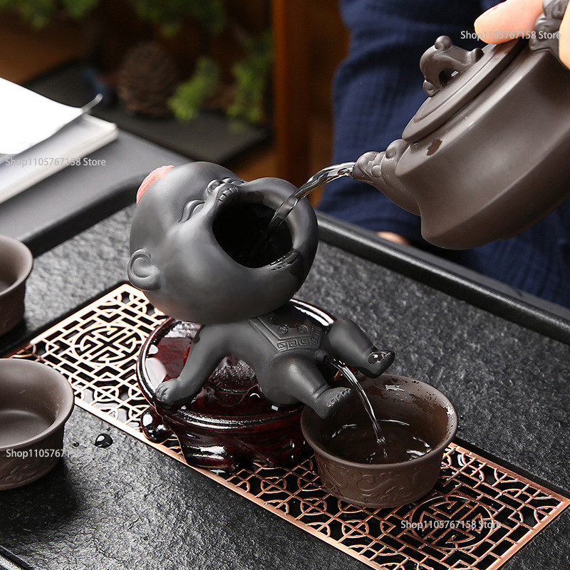 Coffee Tea And Sugar Canisters - Cute Purple Sand Urine Boy Tea