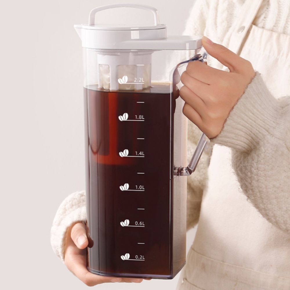 French Press Glass - Large Capacity Cold Brew Coffee Pot