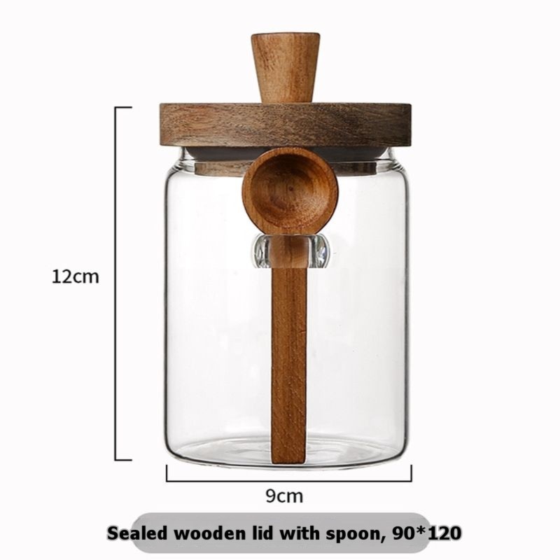 Coffee Tea Sugar Canister Set - THIVN-Glass Jar Coffee Tea Sugar Canister