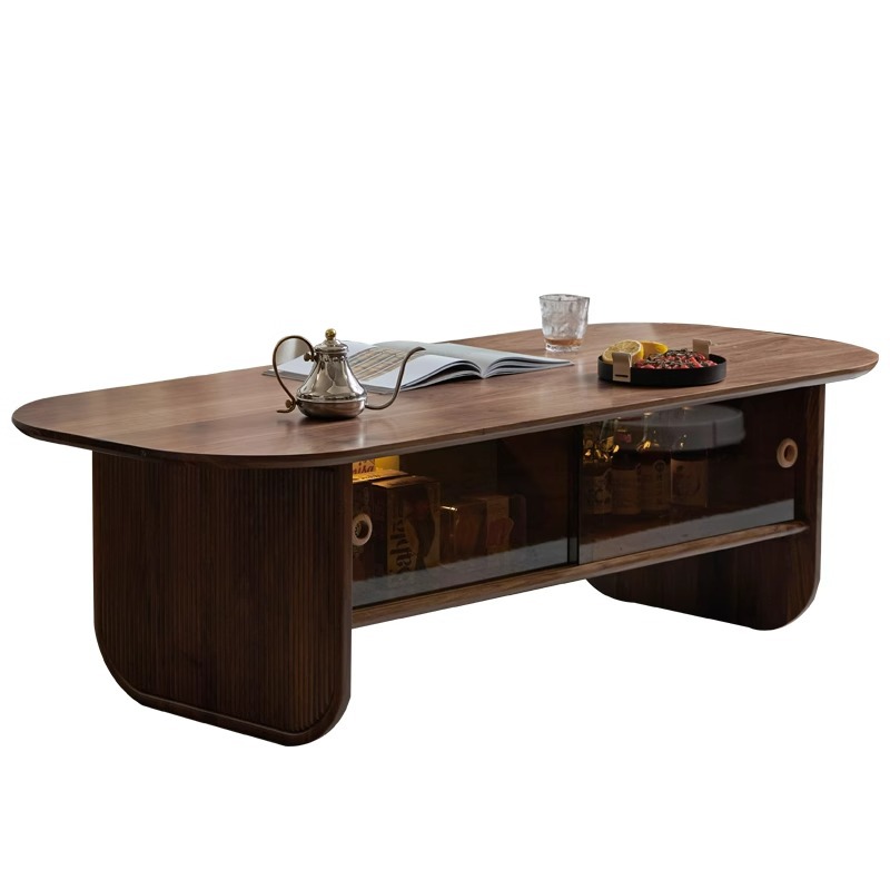 Solid wood coffee table black  - Coffee And Tea-Za 评论和价格