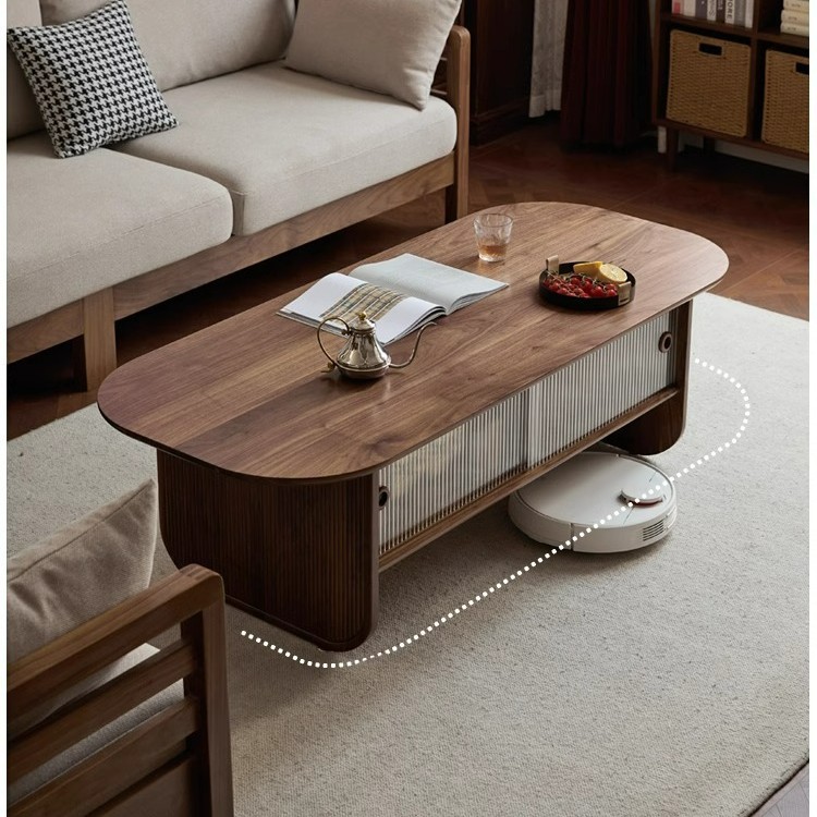 Solid wood coffee table black  - Coffee And Tea-Za 评论和价格