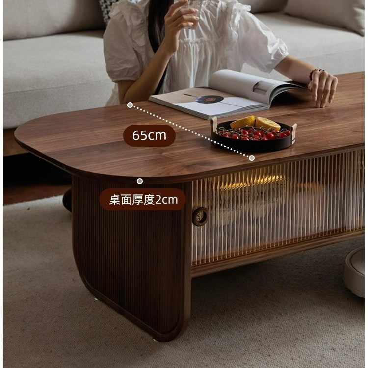 Solid wood coffee table black  - Coffee And Tea-Za 评论和价格