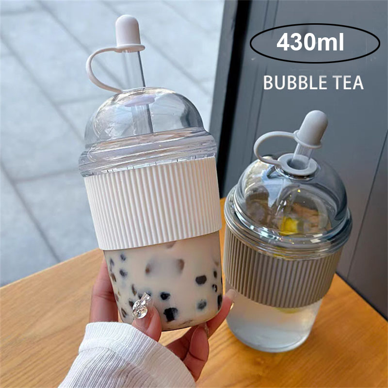 430ML Straw Cup With Lid Bubbl - Coffee Tea Boba 评论和价格