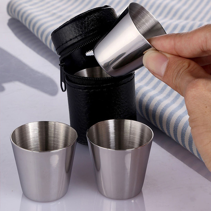 4/6Pcs Stainless Steel Cups Mi - Coffee Tea Sugar Canister Set 评论和价格