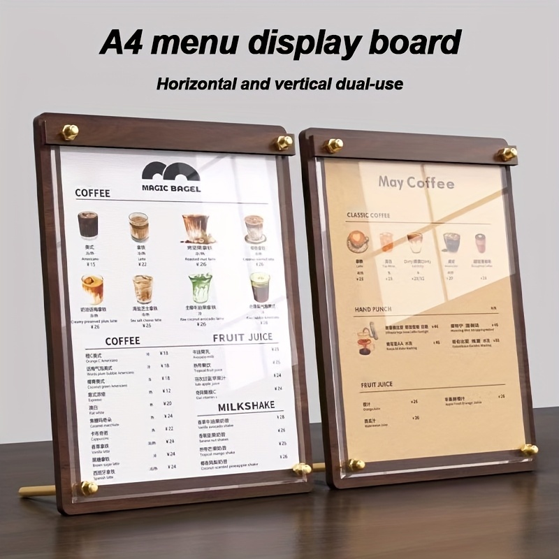 1Pc Solid Wood Desktop Clip Co - Coffee Tea Menu 评论和价格