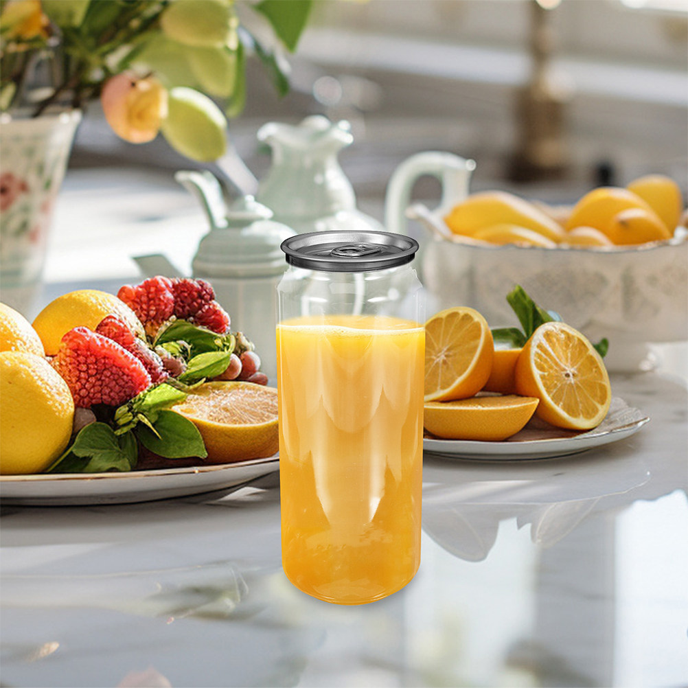 5pcs Transparent Beverage Cans - Water Tea And Coffee 评论和价格