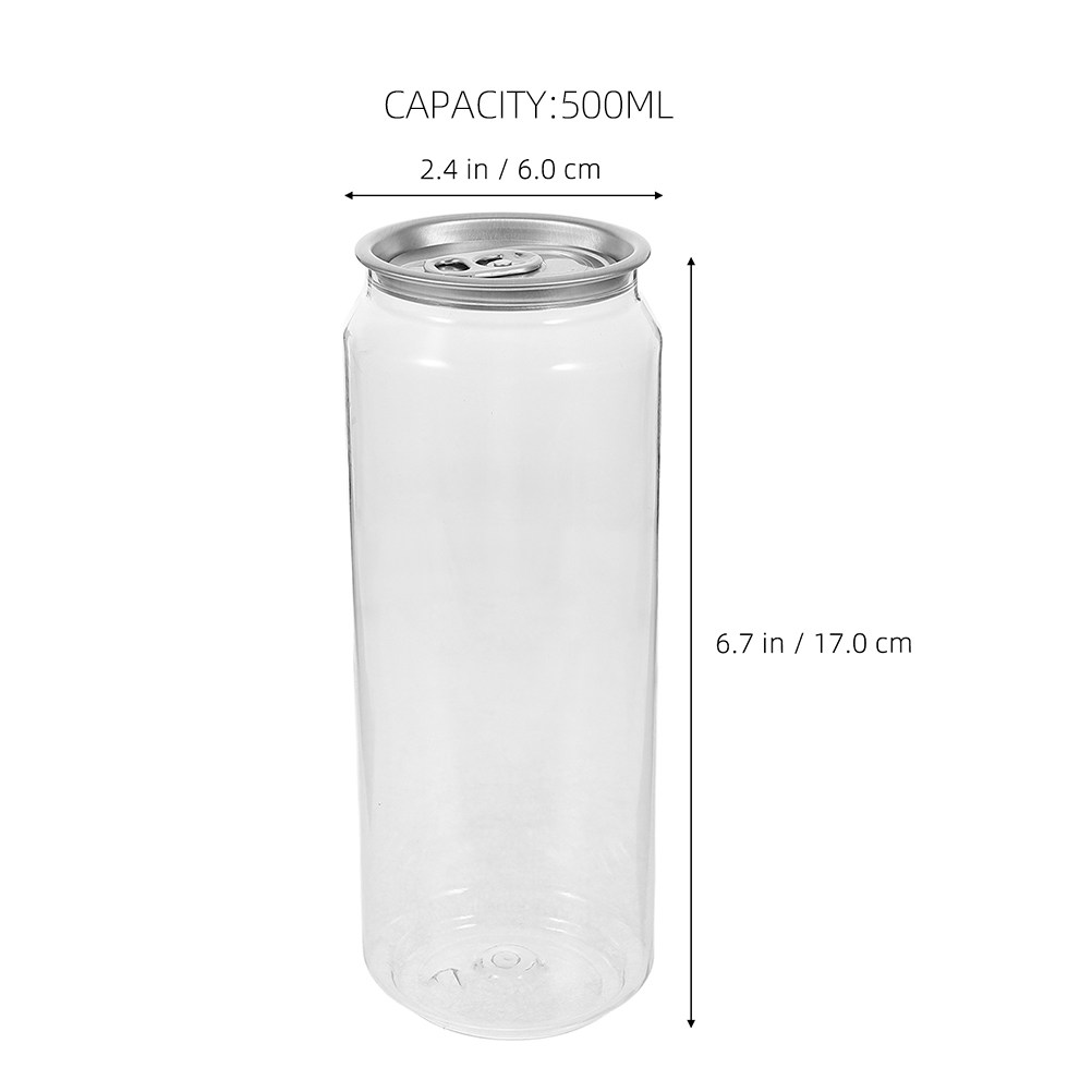 5pcs Transparent Beverage Cans - Water Tea And Coffee 评论和价格