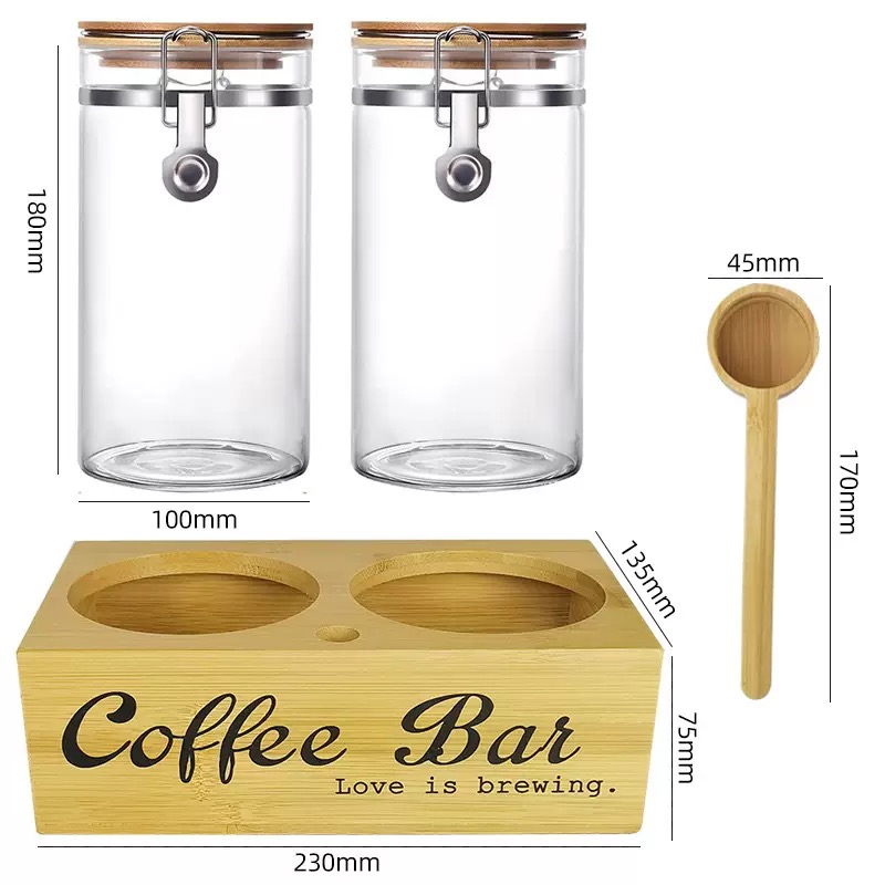 Coffee Storage Jars 2 Pack wit - Coffee Tea Bean 评论和价格