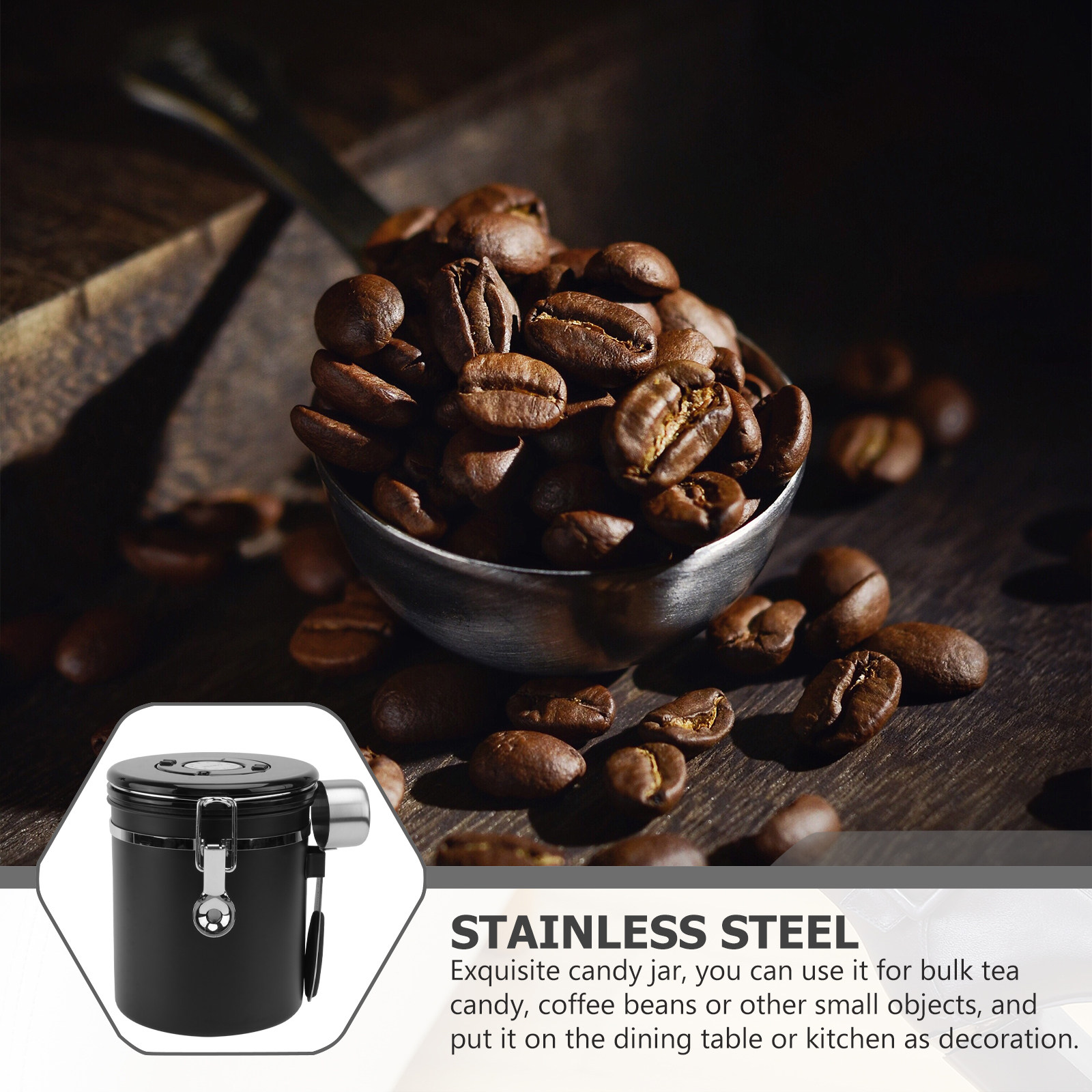 1Pcs Coffee Bean Sealed Jar St - Coffee Tea Bean 评论和价格