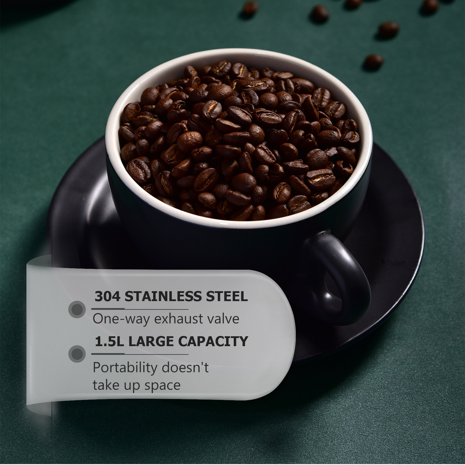 1Pcs Coffee Bean Sealed Jar St - Coffee Tea Bean 评论和价格