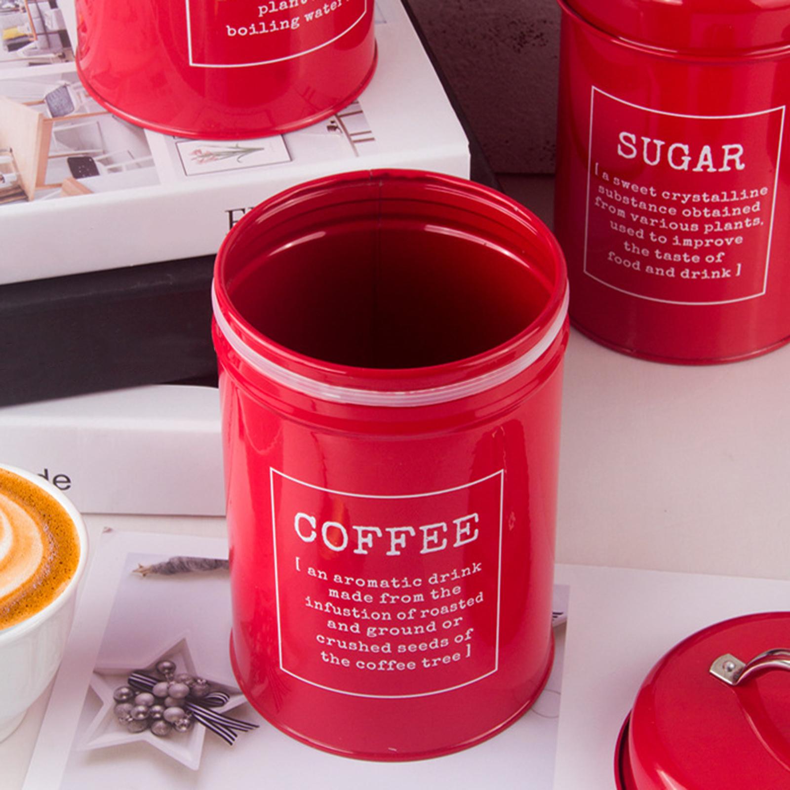 3pcs 1200ml Airtight Kitchen C - Coffee Tea Sugar Canister Set 评论和价格