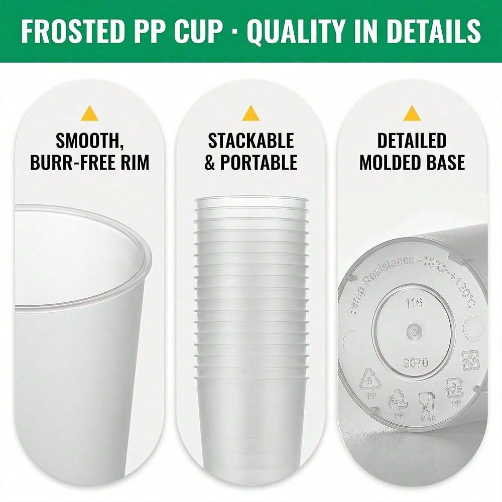 Frosted Hard Plastic Boba Tea  - Coffee Tea Boba 评论和价格