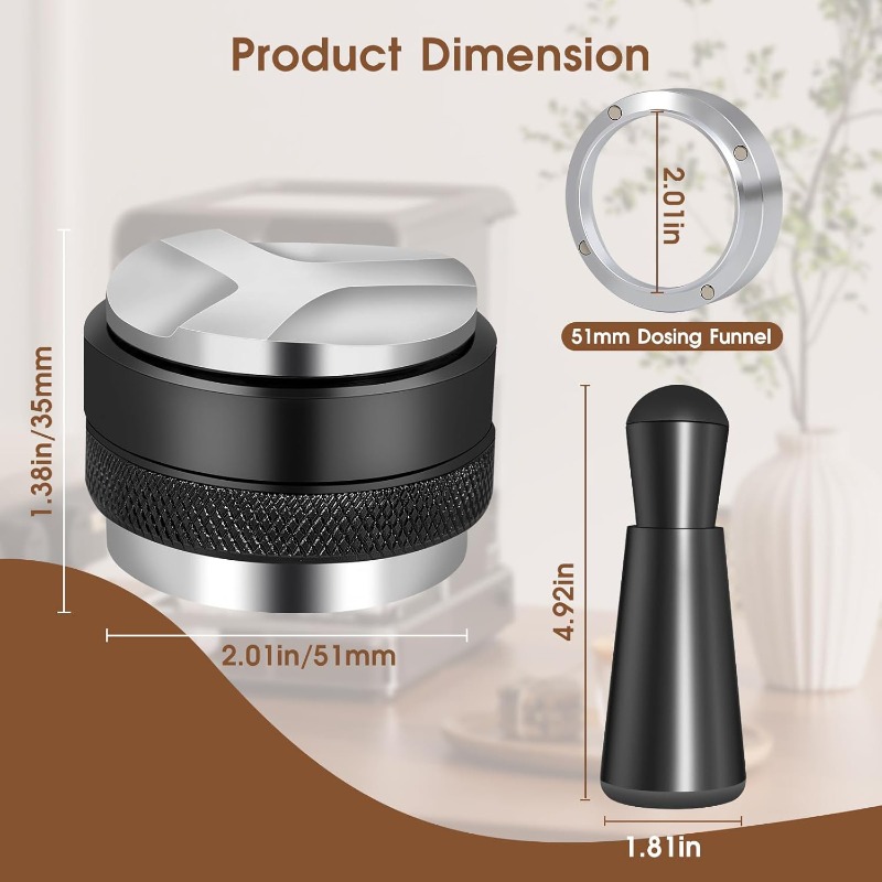 51/53/58mm 5pcs Espresso Set - - Coffee Tamper Leveler 评论和价格