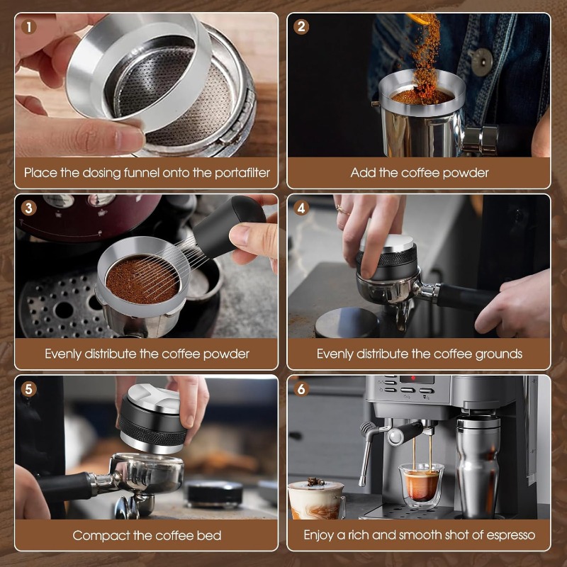 51/53/58mm 5pcs Espresso Set - - Coffee Tamper Leveler 评论和价格