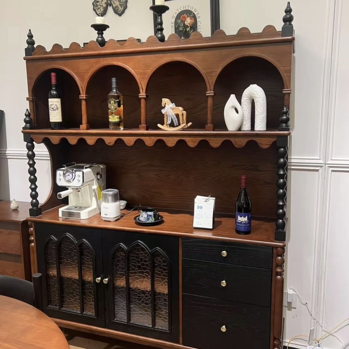 French solid wood dining side  - Coffee And Tea-Za 评论和价格