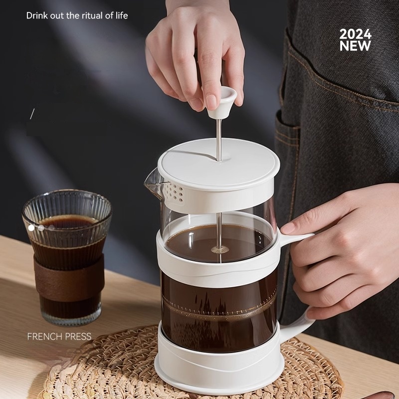 GIANXI Hand Press Coffee Maker - French Press Glass 评论和价格