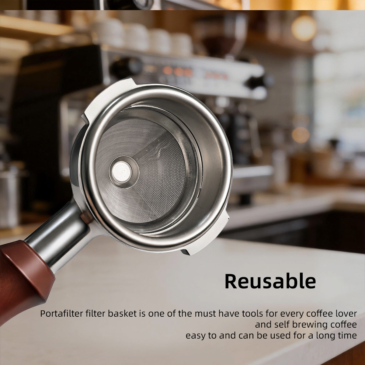 58mm Filter Basket Portafilter - Coffee Tamper Leveler 评论和价格