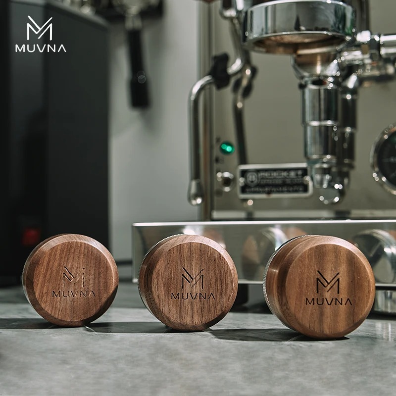 MUVNA Walnut Coffee Distributo - Coffee Tamper Leveler 评论和价格