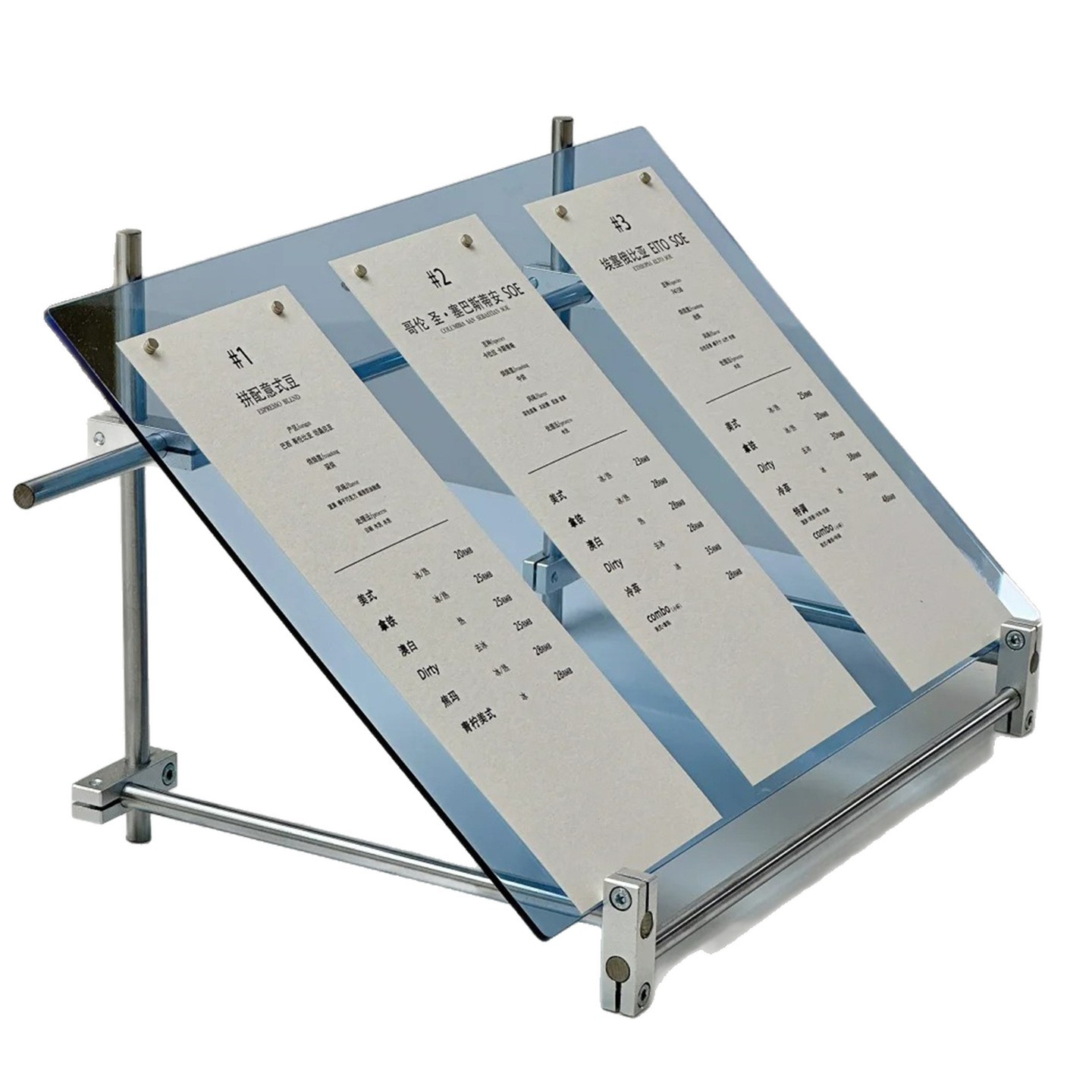 Acrylic optical axis display s - Coffee Tea Menu 评论和价格