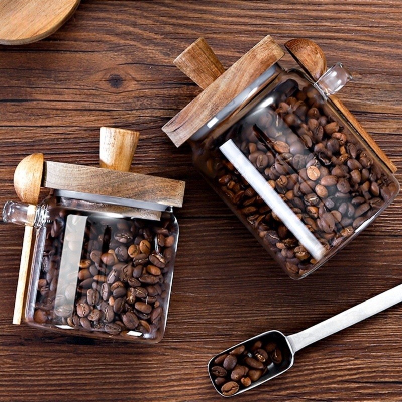 THIVN-Glass Jar Coffee Tea Sug - Coffee Tea Sugar Canister Set 评论和价格